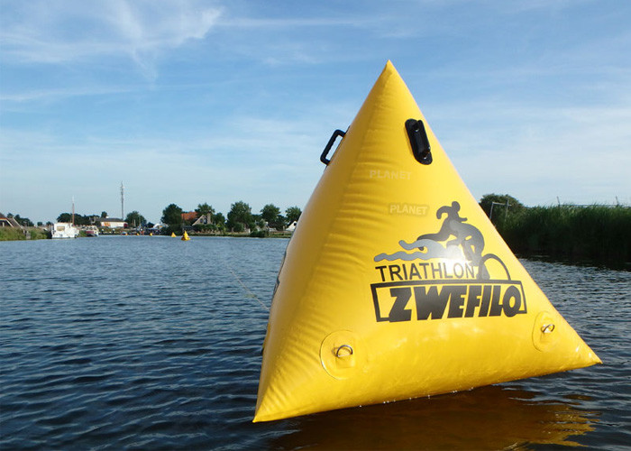 Customized Inflatable Race Buoys Green / Yellow / Blue 0.6 Mm PVC Tarpaulin