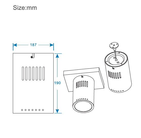 2High quality led downlight 50w led surface mounted downlight 5300-6700lm Ceiling suspende