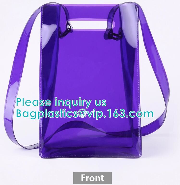 Backpack bag, Shoulder bag,Promotional Waterproof CosmetiClear Vinyl Bags With Handles Clear Makeup Set PVC Zipper Bag,