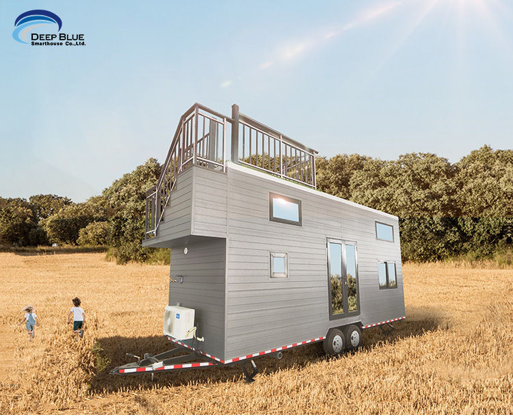 Prefabricated Modular Home With Light Steel Frame Tiny House On Wheels For Sell
