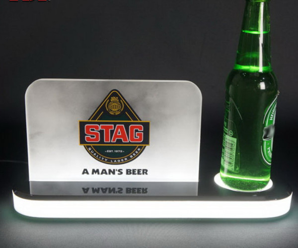 POS Led Bottle Glorifier 5mm Acrylic Bottle Light Glorifier Engraved Logo