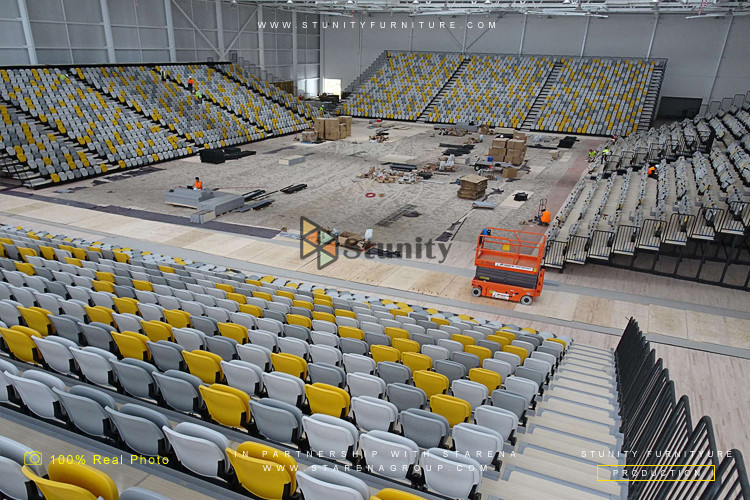 Fire Resistant Fixed Stadium Bleacher Telescopic Seating