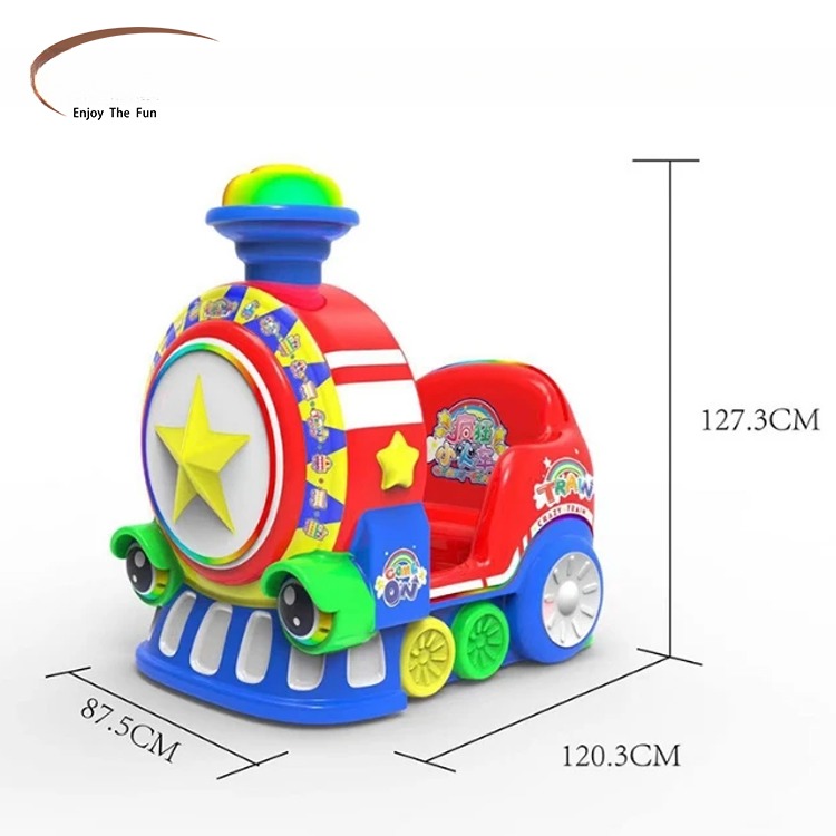 Dreamland High-end MP5 kiddie ride HD screen kids train kiddie rides on car coin operated rocking games machine for children