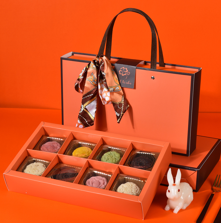 300GSM Chocolate Packaging Boxes With Handle Glossy Lamination