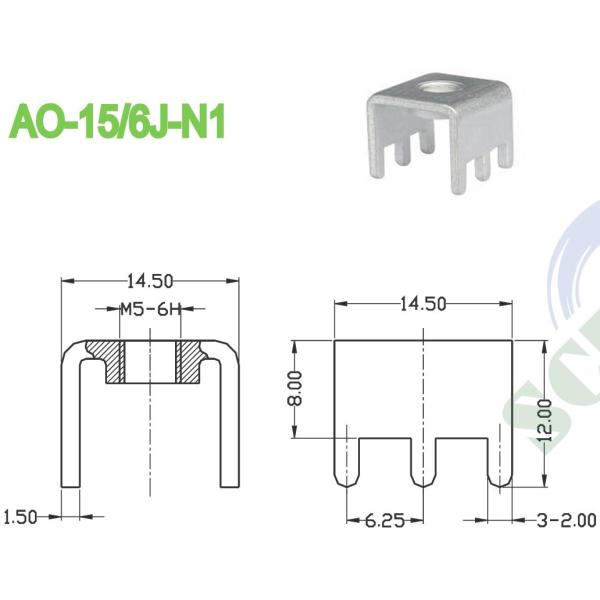 PCB Terminal Block Accessories Brass 6.25*13.00mm Wire Terminal Connectors 85A M5