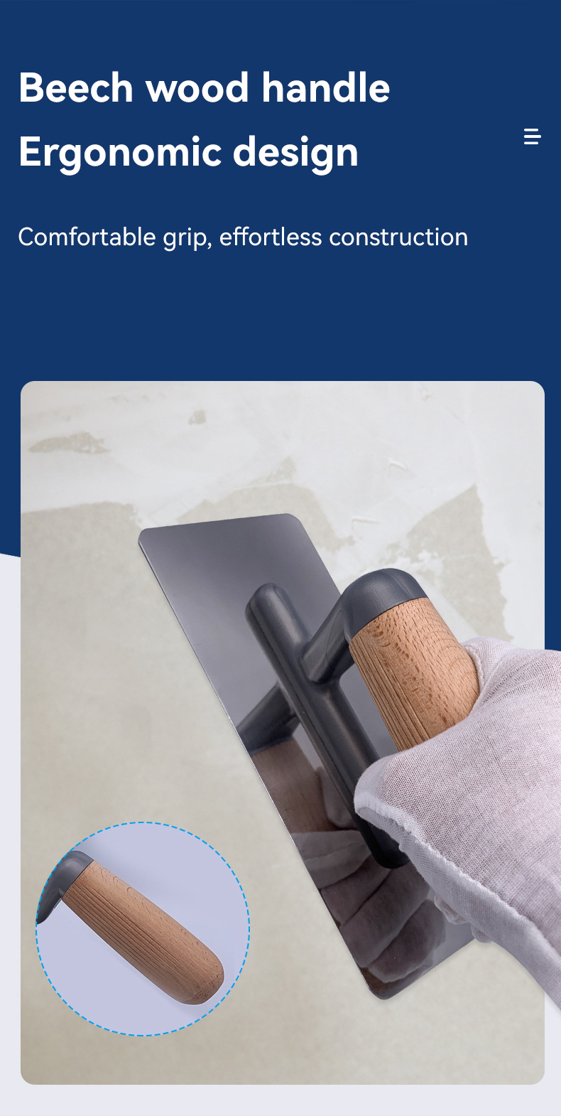 Industrial Grade Stainless Steel Trowel Groover Set for Perfect Concrete Finishing