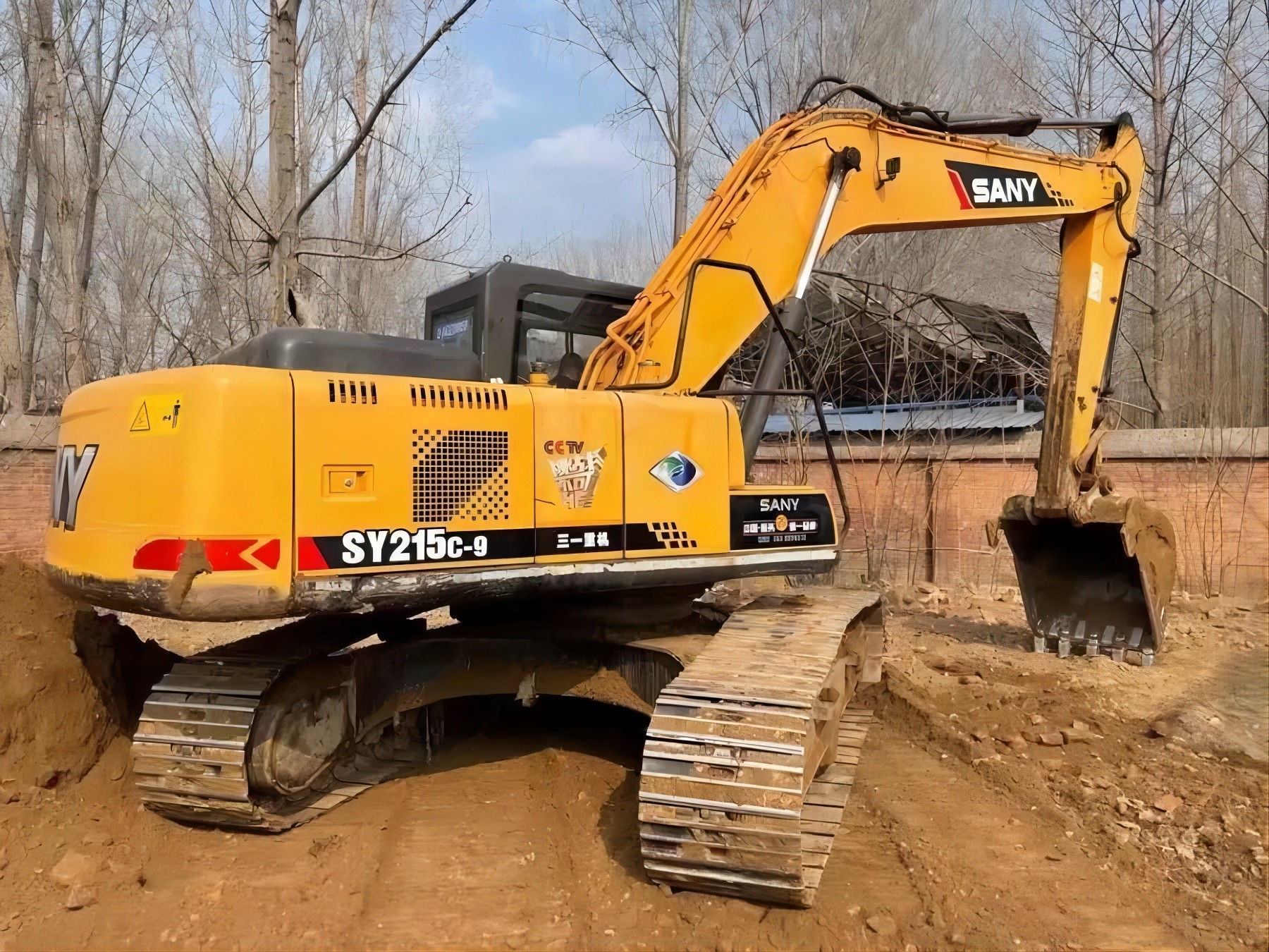 Sany Used Sy215c 20t 21t Hydraulic Crawler Excavator Building Diggers Mining Construction