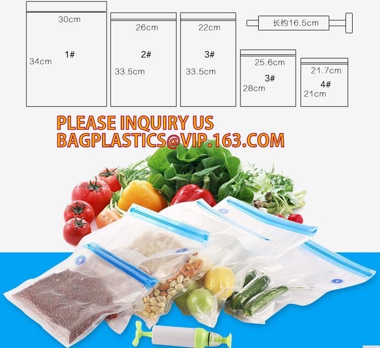 vacuum sealer storage bag Heat seal laminated transparent vacuum plastic food packing bags for sausage, BAGPLASTICS. BAG