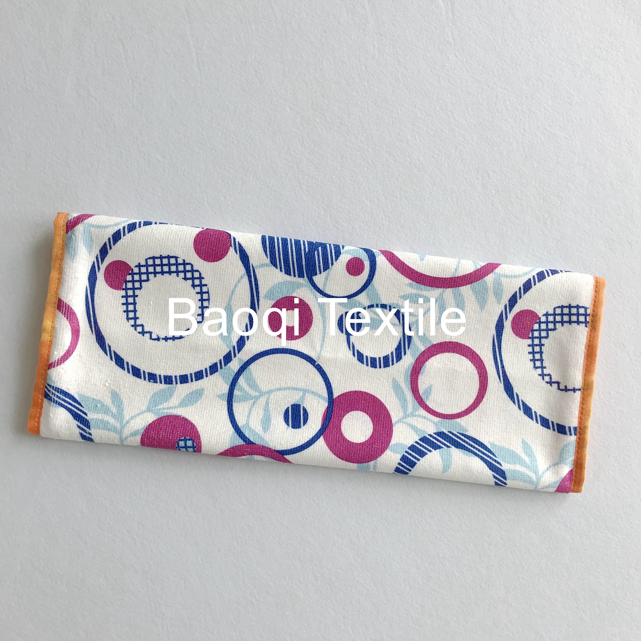 Printed color size 16”100% poly microfiber cleaning cloth， tea towels dry water kitchen dish towels with white mesh