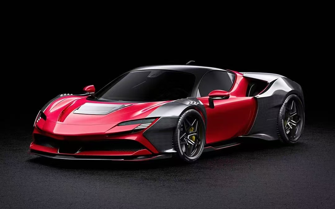 SF90 Ferrari Carbon Body Kit 2021 Widebody Kits ZE Style Wheel Arch