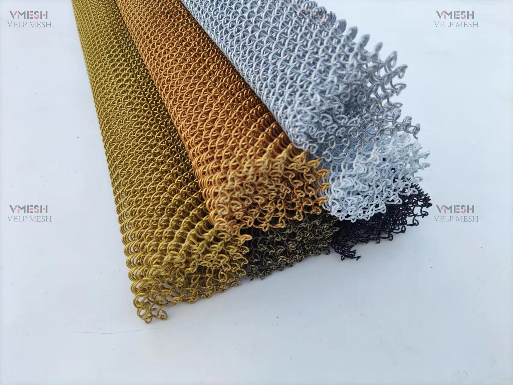 Decorative Aluminum Chain Link Curtain Cascade Coil Drapery Wire Mesh Curtains