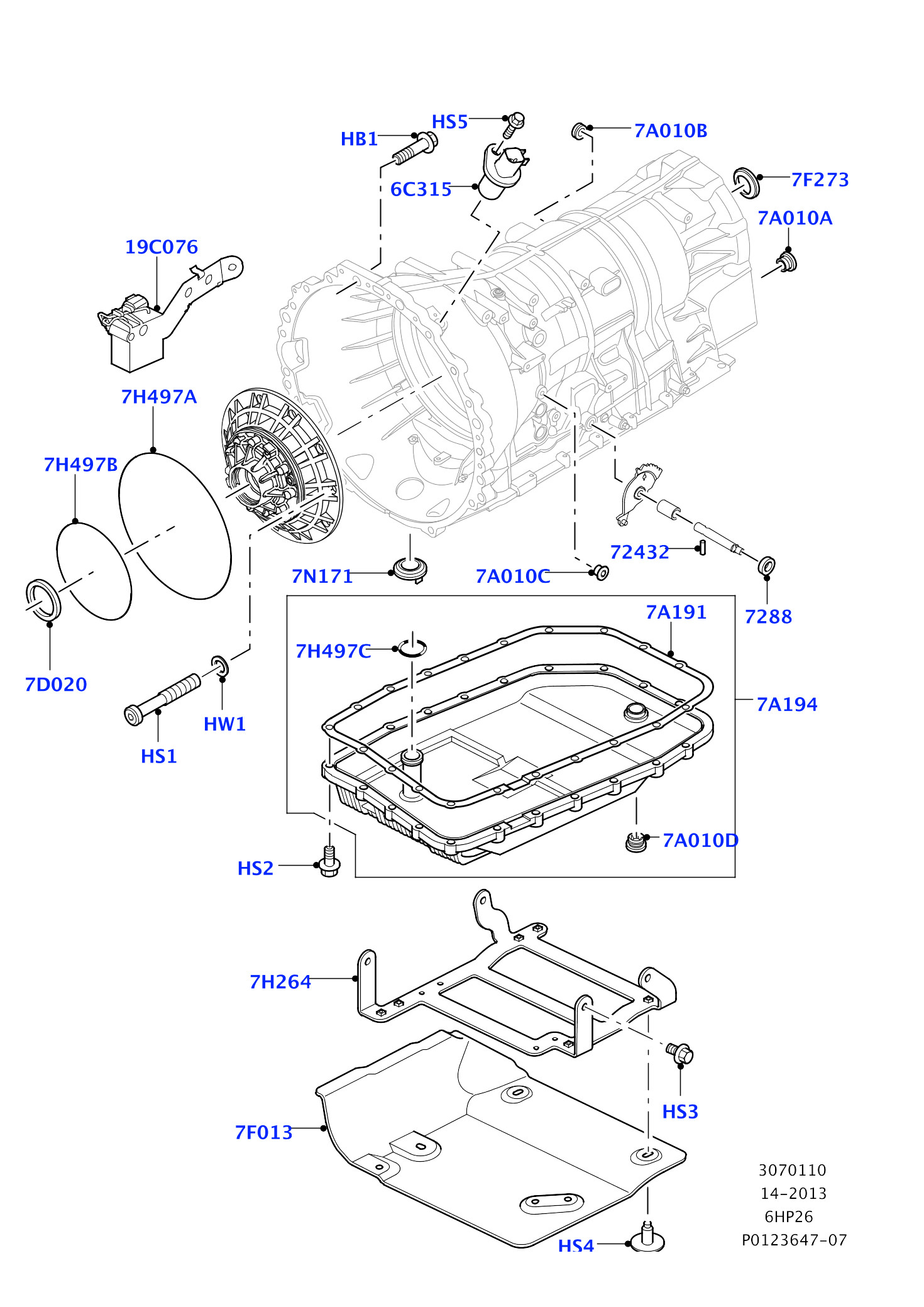 LR007474 24152333899 C2C6715 Oil Pan For Land Rover Discovery IV Van
