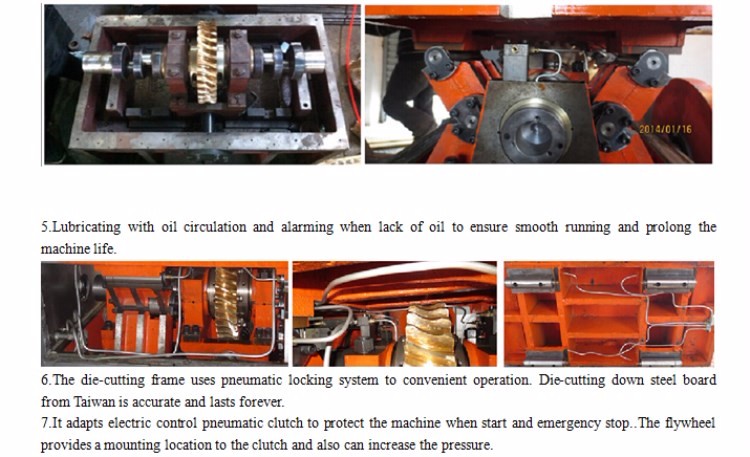 380 V Automatic Paper Roller Die Cutting Machine 90 To 140 Times / Min