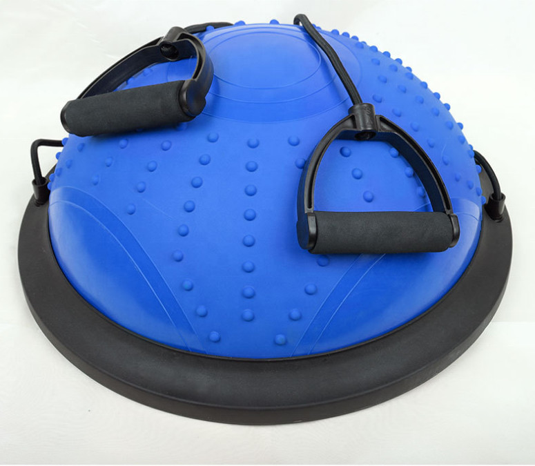 Gym fitness Strong Stability PVC Exercise half Stability Half Pilates 46cm diameter Yoga Ball with pump