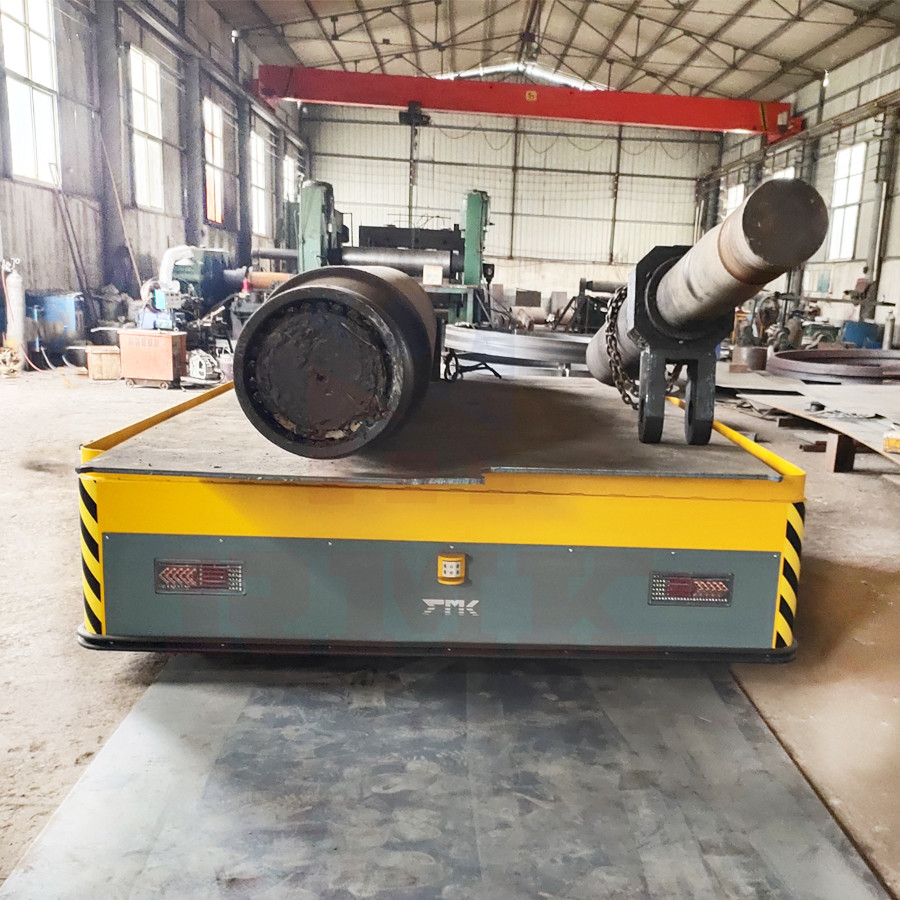 Steel Billet Electric Battery Transfer Trolley 5T For Sandblasting Room