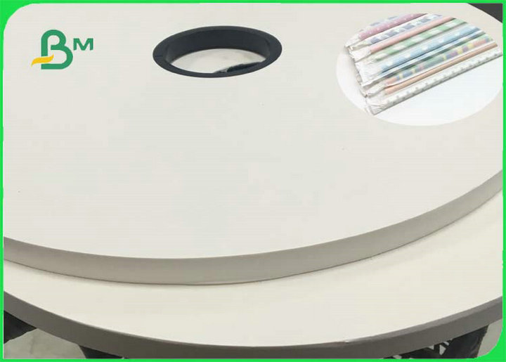 28gsm White Straw Wrapping Paper Roll Food Grade Customized ISO FDA FSC