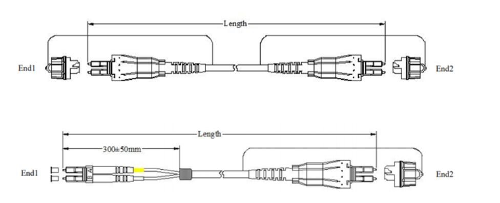 RPM-253-1610 LC SM Fiber optic jumper for Ericsson -2F LC(FullAXS)-LC SM 50M 60M 70M 100M