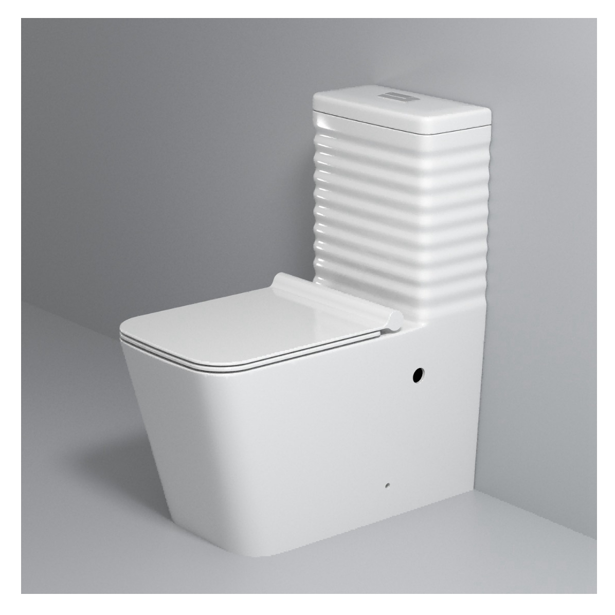 Black Floor Mounted Luxury One Piece Siphon Elongated Toilet for South American Market