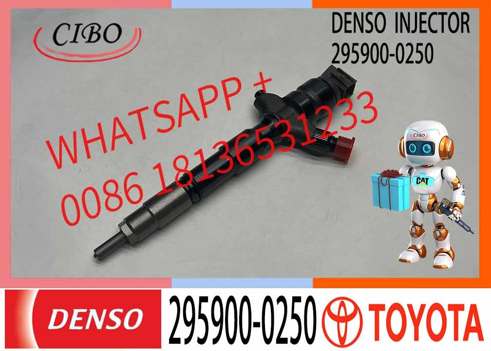 Diesel Fuel Common Rail Injector 23670-30440 23670-39435 295900-0200 295900-0250 For Toyota Hiace Dyna 1KD-FTV