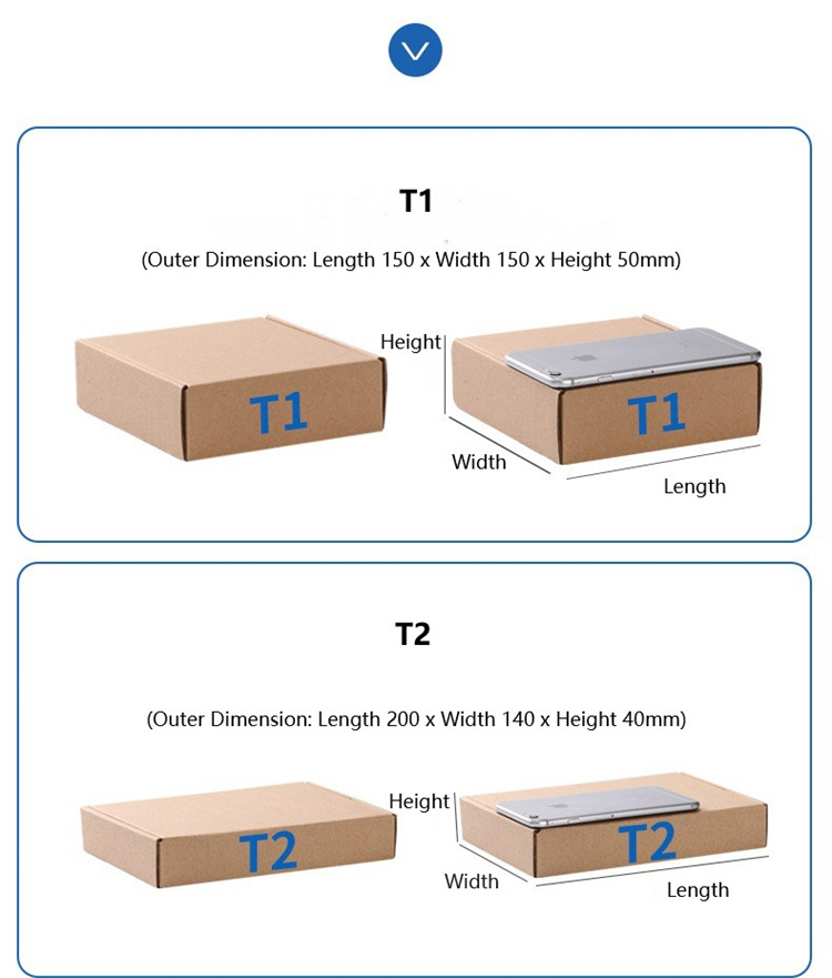 T1-T7 Corrugated Folding Custom Paper Packaging Box 1-3mm Deviation