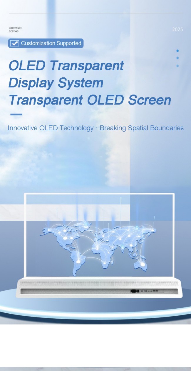 Ultra Thin Transparent OLED Display Monitor HD Clear See Through Digital Oled Panel