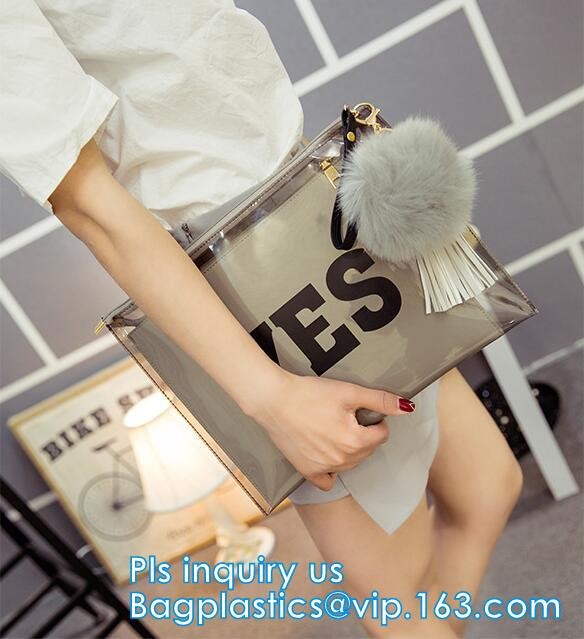 plastic slider zipper frosted PVC document bag, slider zipper frosted pvc bag garment packing with slider, Pouch Clear P