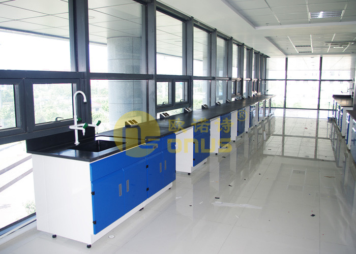 Graphene Epoxy Resin Lab Countertops , Epoxy fume hood, bench, undermount sink Countertops Non - Toxic