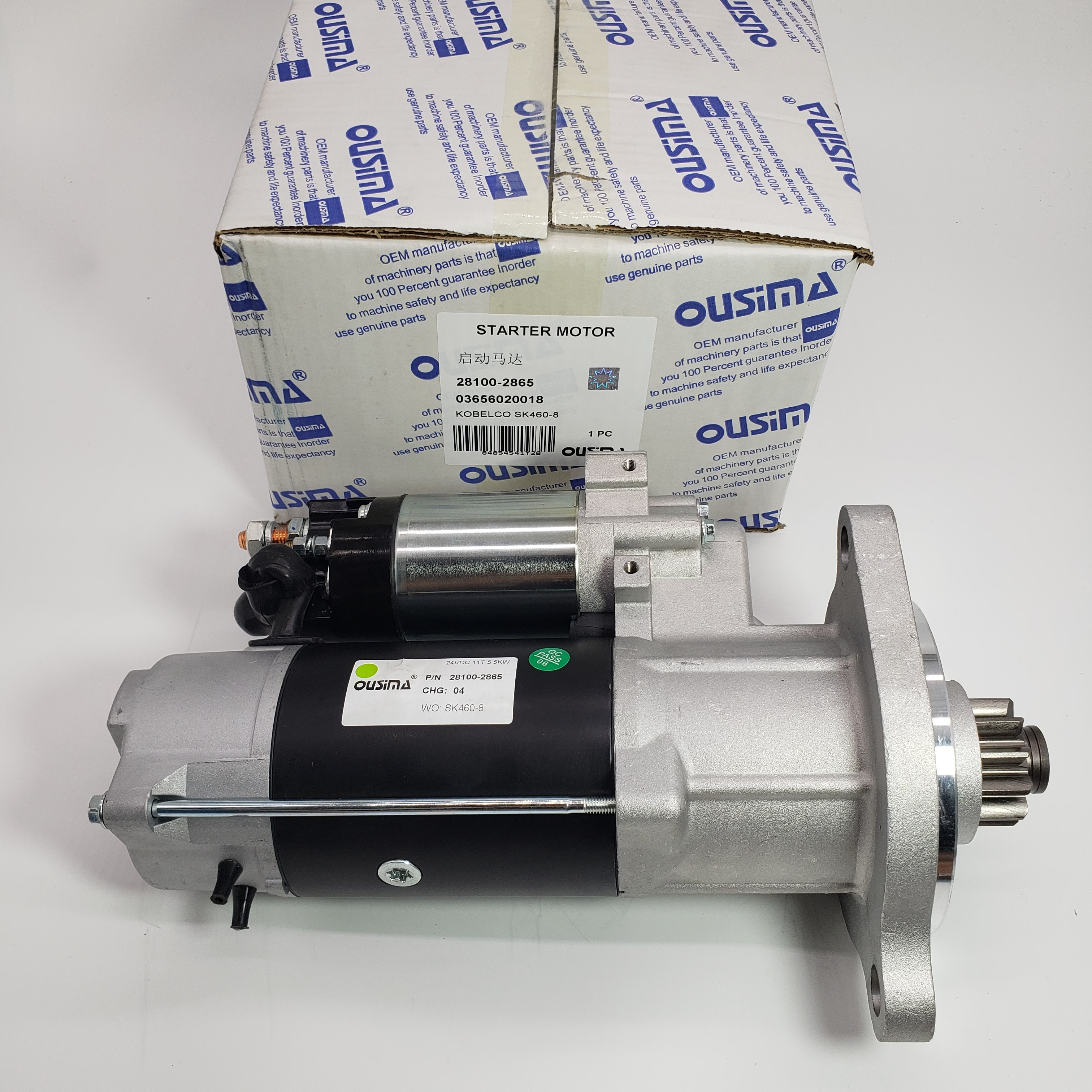 28100-2865 03656020018 24V Starting Motor Assembly For KOBELCO SK460-8