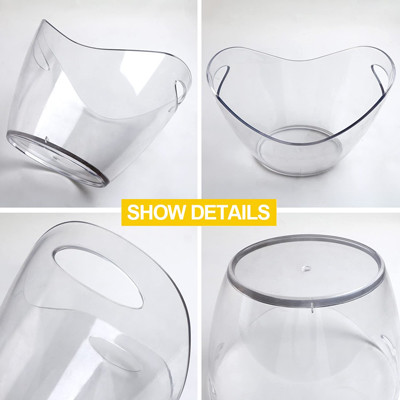 Plastic Oval Storage Party Beverage 5 Liter Ice Buckets For Beer Bottle