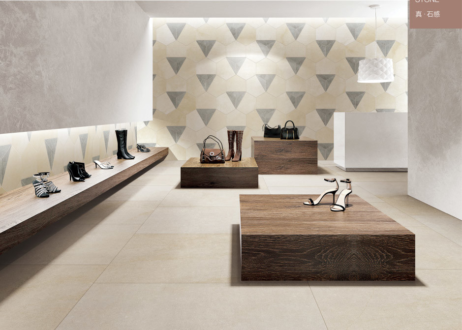 Waterproof Bathroom Ceramic Tile , 600*600 Matt Ceramic Tiles Beige Color