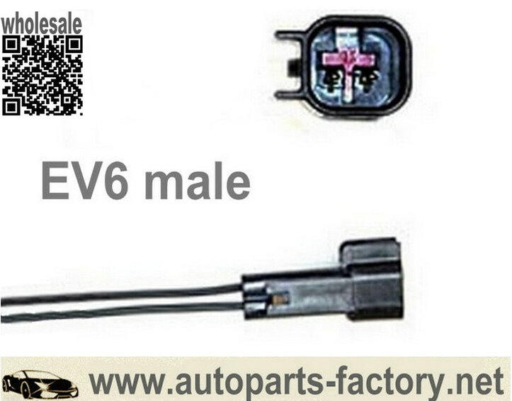 longyue 2 Way EV6 MALE Fuel Injector Electrical Connector pigtail NEW 8"