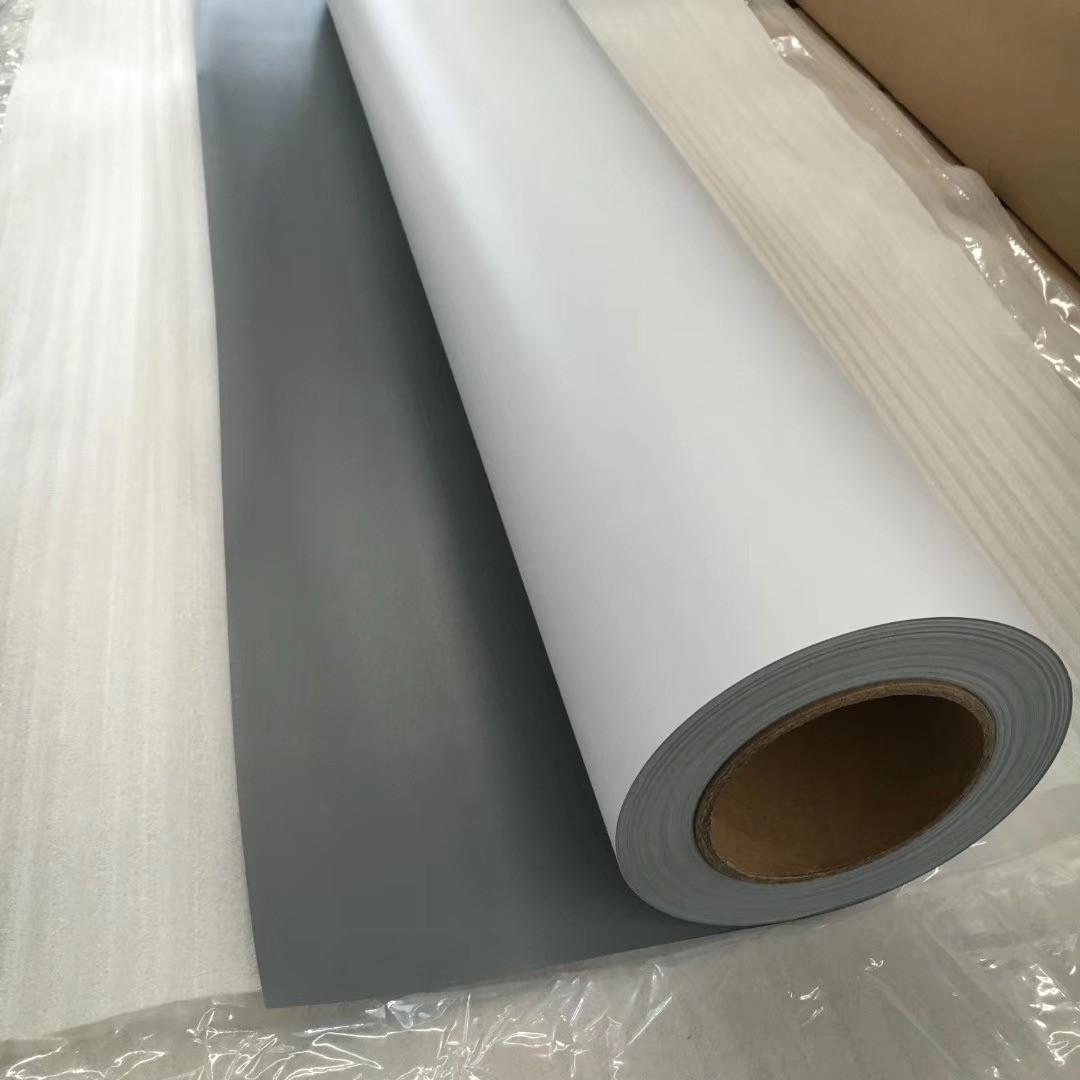 FLAD Printable Display material grey back blockout PET banner 330g/450g for roll up/X-banner