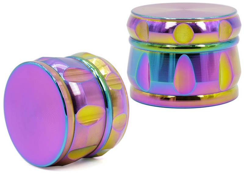 Drum Type Sharpstone Grinder , Ice Blue Zinc Alloy Cool Weed Grinders