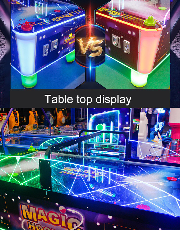 2 Players Video Arcade Game Machines Coin Operated Magic Air Hockey Table