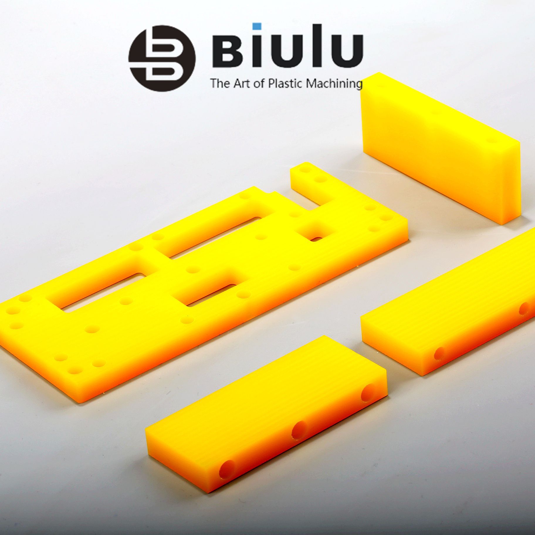 Custtom Design PU Parts Cnc Milling High Performance Material Yellow Color