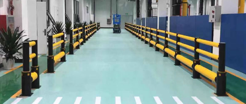 Flexible Pedestrian Barrier  Anti-Collision Guardrails Warehouse Safety Barrier Traffic Guardrails