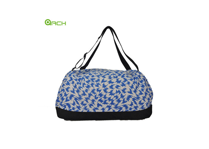 600D Printing Structured Travel Durable Duffle Bag with double Nylon Zip