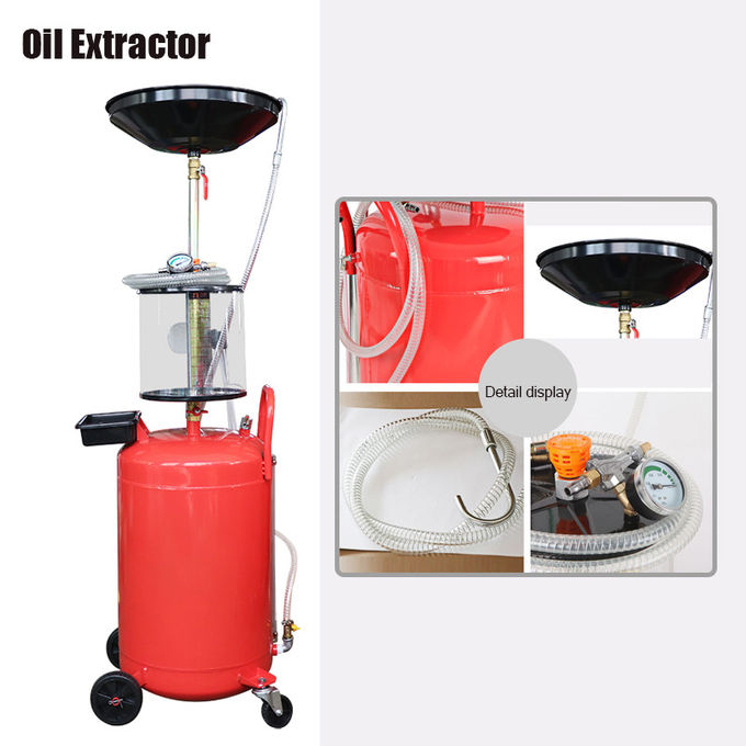 Red 1600Ml Air Powered Oil Extractor 24Kg Portable Oil Drainer