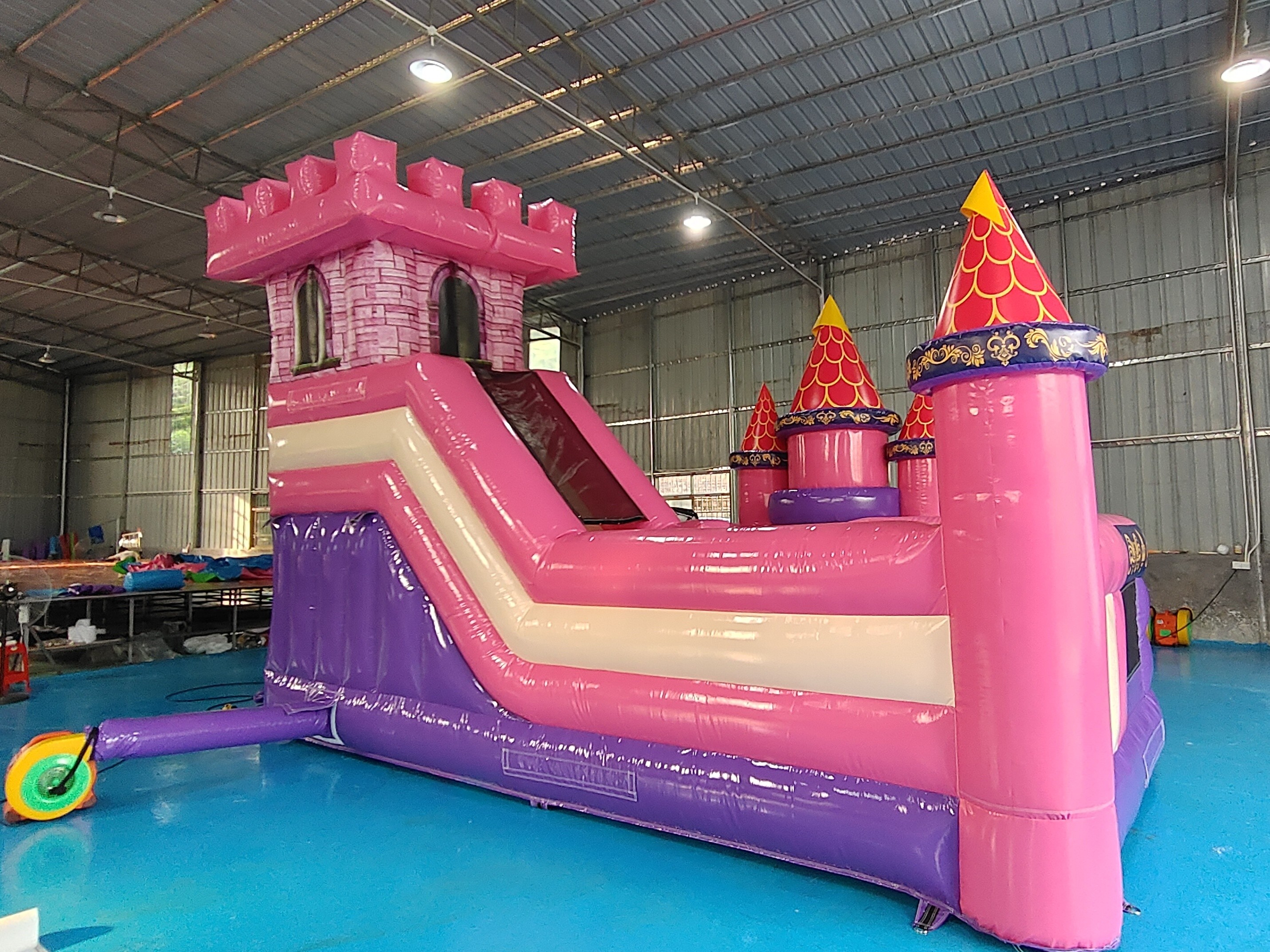 Tarpaulin Inflatable Jumping House Princess Cartoon Inflatable Bouncer With Slide Combo Inflatable Castle For Kids