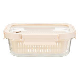 Buy cheap Stackable Airtight Glass Food Container 1050ml with Vented Lid product