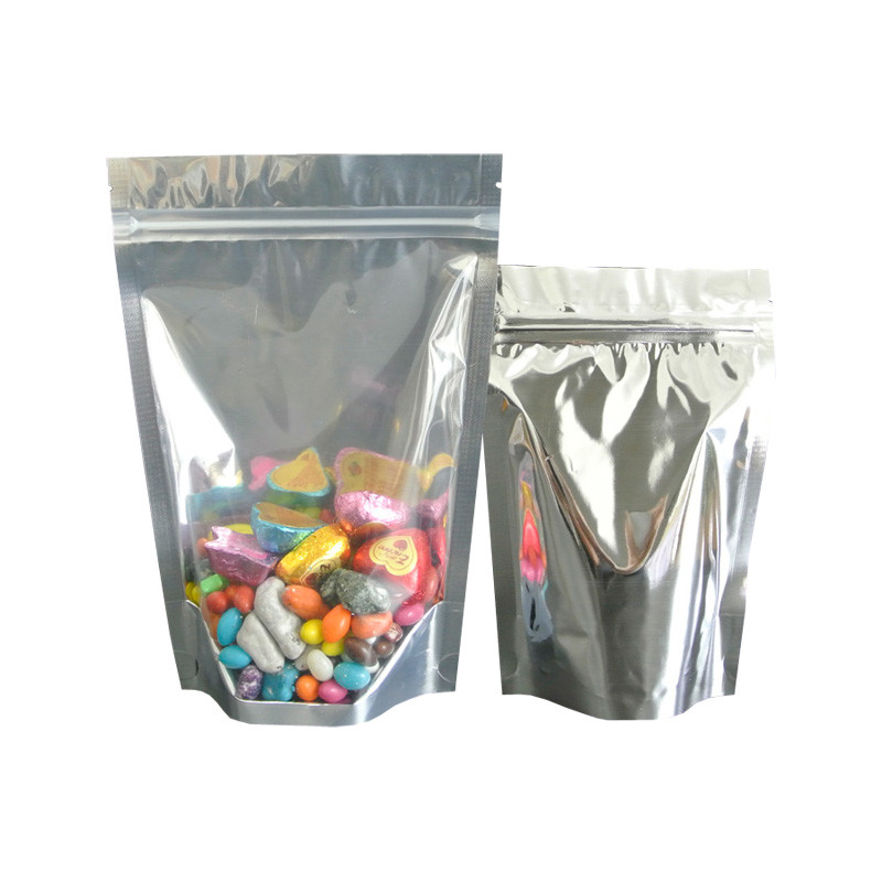 Aluminium Foil Coated Stand Up Pouch Heat Seal Food Grade Odor Proof Packaging For Candy