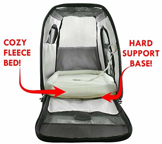 Portable Airline Approved Pet Carrier Bag With Backpack Belt Safety Locked Zippers