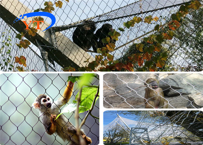 7*7 Stretchable Stainless Steel Knotted Rope Mesh For Security Zoo Cages