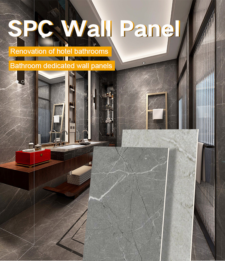 SPC Wall Panel Panic Buying 600*2440*4mm Waterproof And Moisture-Resistant Stone Plastic Composite Eco-Friendly High Strength Tiles Modern Luxury