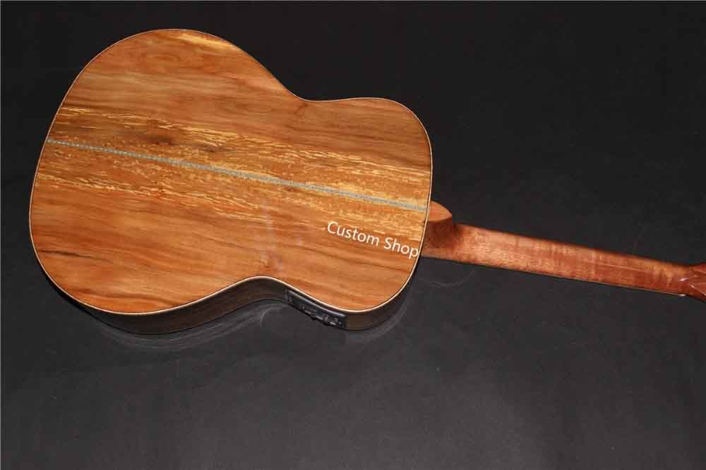 Custom Grand AAAAA All Solid European Applewood OMJM Acoustic Guitar Herringbone Binding