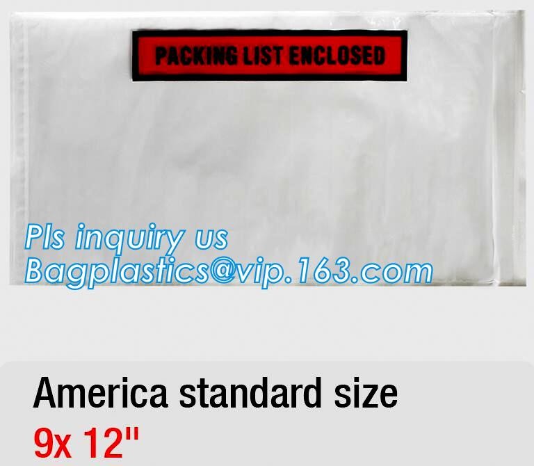 Clear Adhesive Back, Packing List / Shipping Label Envelope Pouches, seal envelope courier bag express custom mailing ba