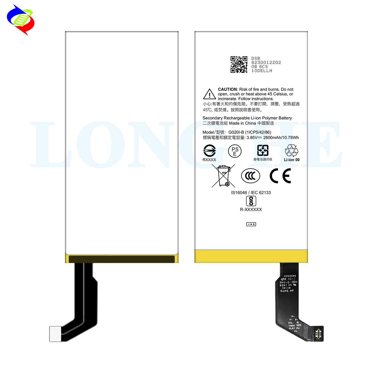 Stock 2800mah G020I-B Battery for Google Pixel 4 RECHARGABLE and High Capacity