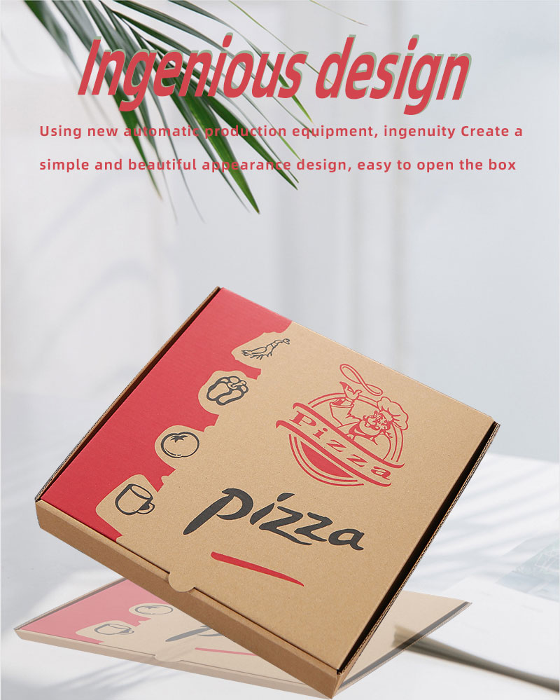 ODM Reusable Empty 18x18 Pizza Box Corrugated Paper Silkscreen print