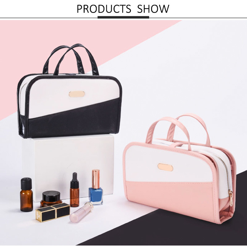 Custom Large Capacity Waterproof Transparent PVC Cosmetic Bag
