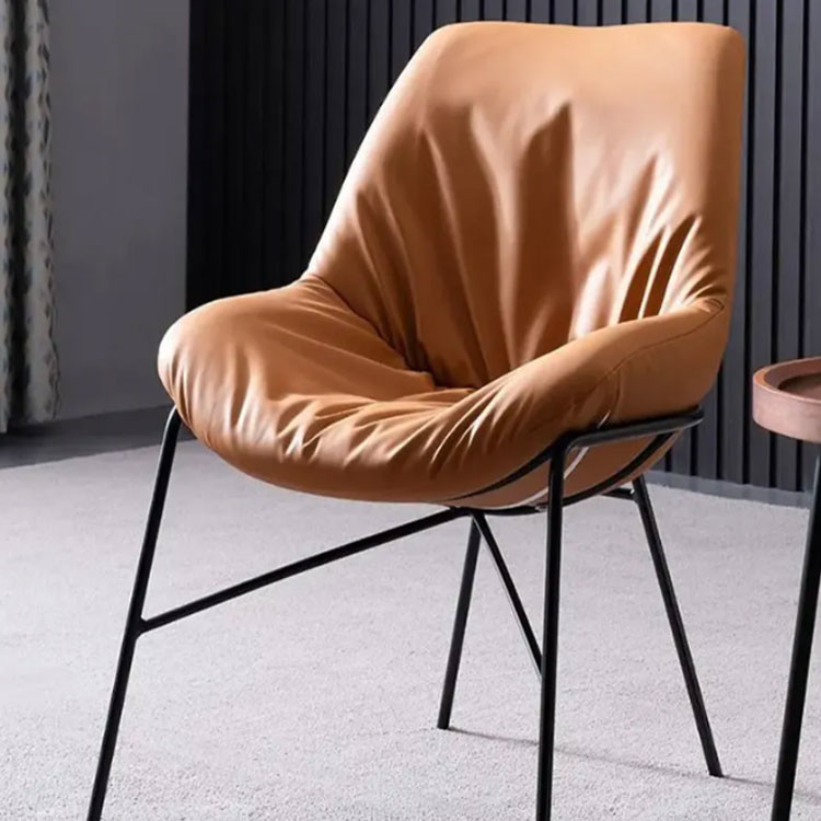 27.9 Inch Modern Leisure Chair Scratch Resistant Leather Sofa Chair With Metal Leg
